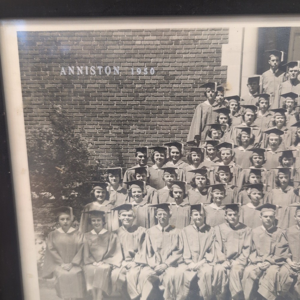 Vintage Anniston High School 1950 Class Graduation Photo Framed Lance Johnson - Picture 2 of 8